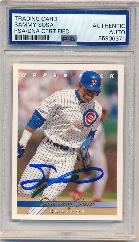 SAMMY SOSA 1993 UPPER DECK #127 SIGNED AUTOGRAPH CUBS PSA AUTHENTIC AUTO SP