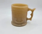 Vintage Whataburger Buffalo Nickel Coffee Mug 1980’s Butterscotch Milk Glass