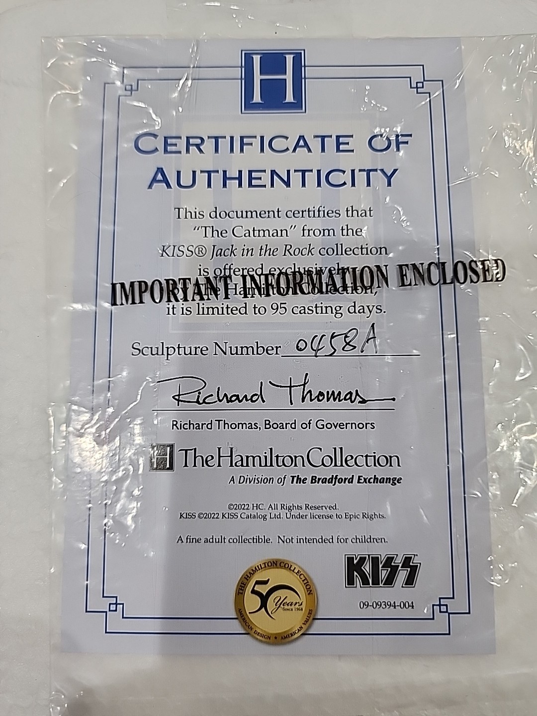 KISS collectible by The Bradford Exchange Jackin The Rock Collection