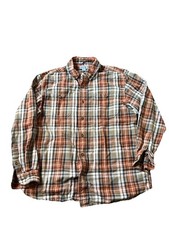 Vintage Carhartt Rugged Flannel Shirt Men s Large Brown Red Relaxed Fit
