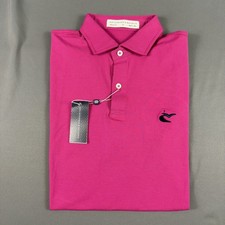 Holderness Bourne Golf Shirt Polo Chest Logo Medium Purple Cotton MSRP 115