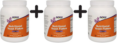 3 x NOW Foods Nutritional Yeast Flakes - 284g (64,50 EUR/kg)