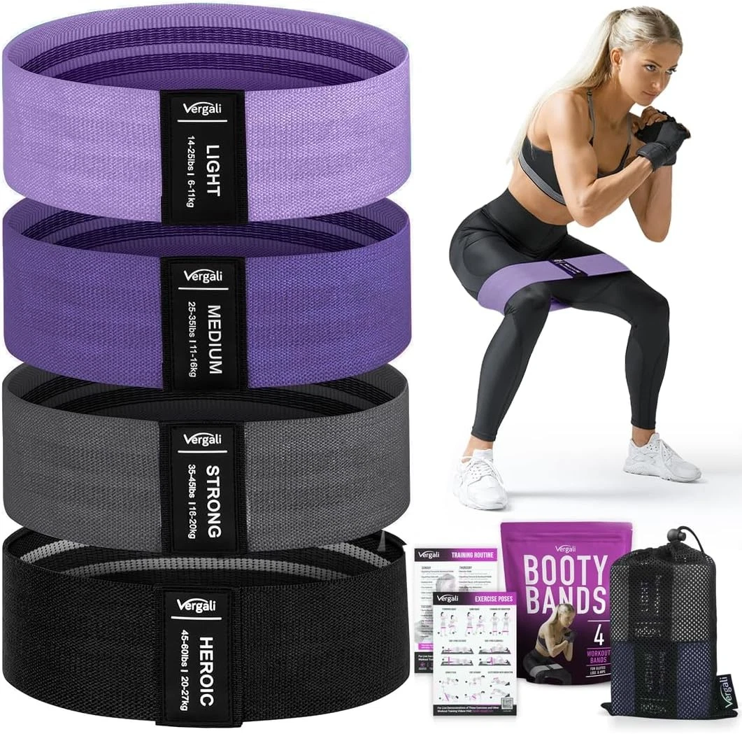 Resistance Bands for Working Out with Workout Mauve, Purple, Grey, Black