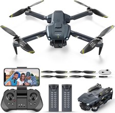 V28 Drone with 1080P Camera, Brushless Motor, Altitude Hold, App Control, 2 Batt