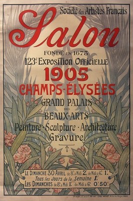   1905 French Art Exhibition Poster - 24x36  Vintage Wall Decor  