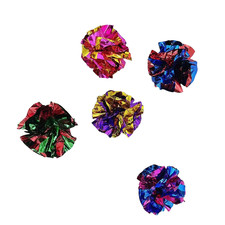 5/10Pcs Crinkle Ball Cat Toys with Crackling Sound  Laser Reflection, Durable S