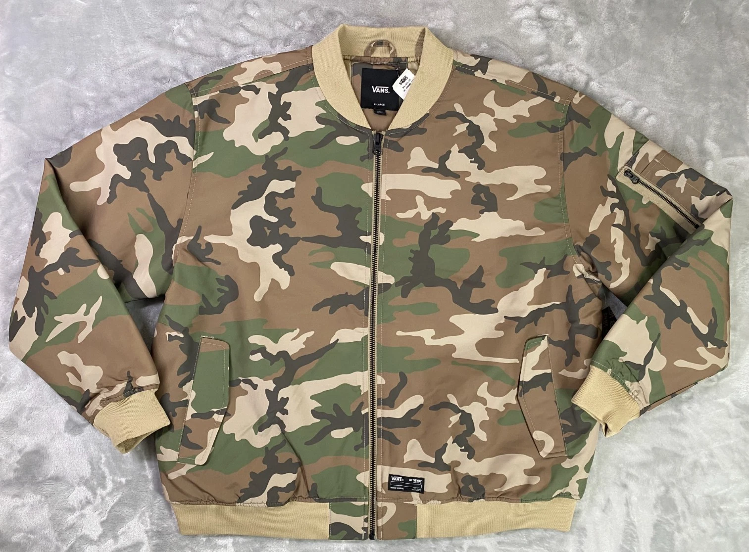Vans Copley Bomber Jacket Mens XL Vintage Camo New With Tags Streetwear VN000HMQ