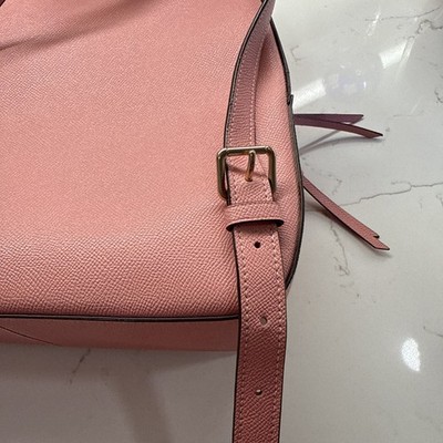 Coach Pebbled Leather Pink Backpack – Style 78624 – Gold Hardware