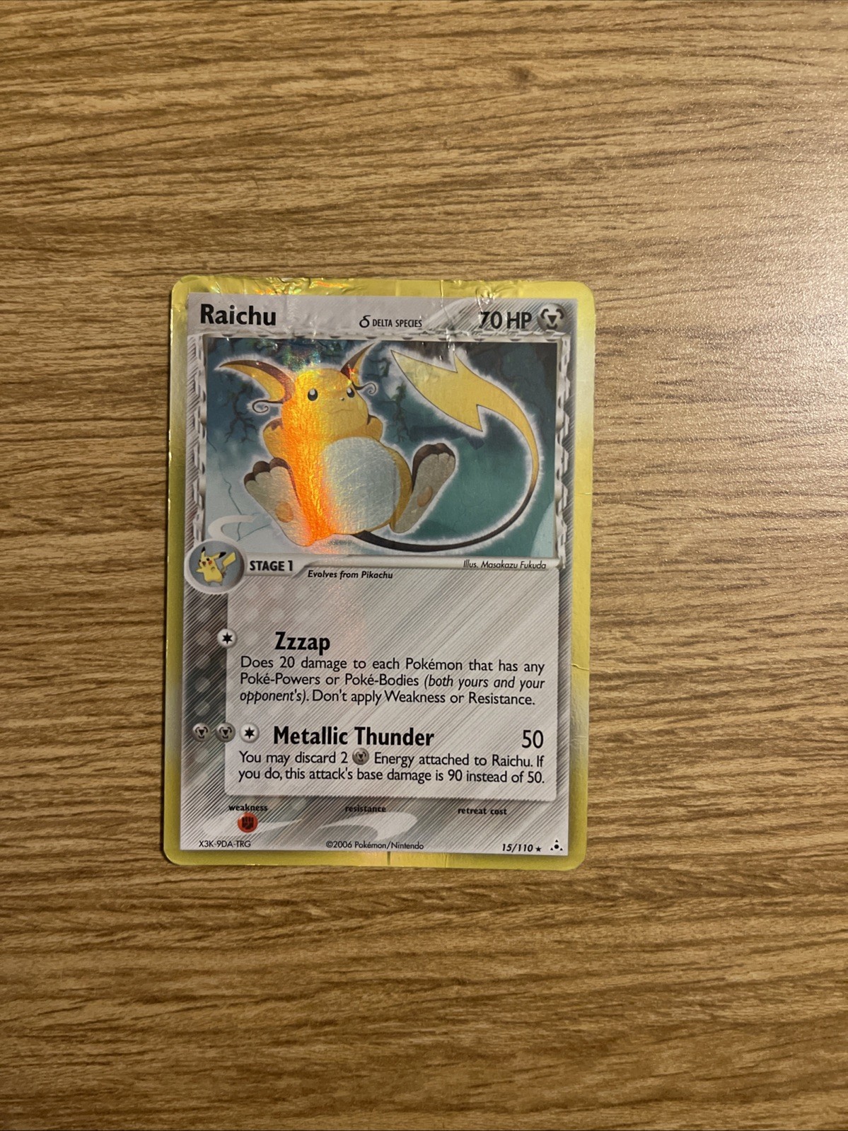 Pokemon Company Pokemon TCG Raichu 15/110 EX Holon Phantoms Reverse Holo MP/HP