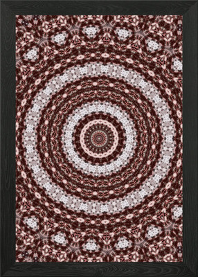 Braunes Kaleidoskop 7 gerahmtes Wandbild Poster Leinwanddruck Bild