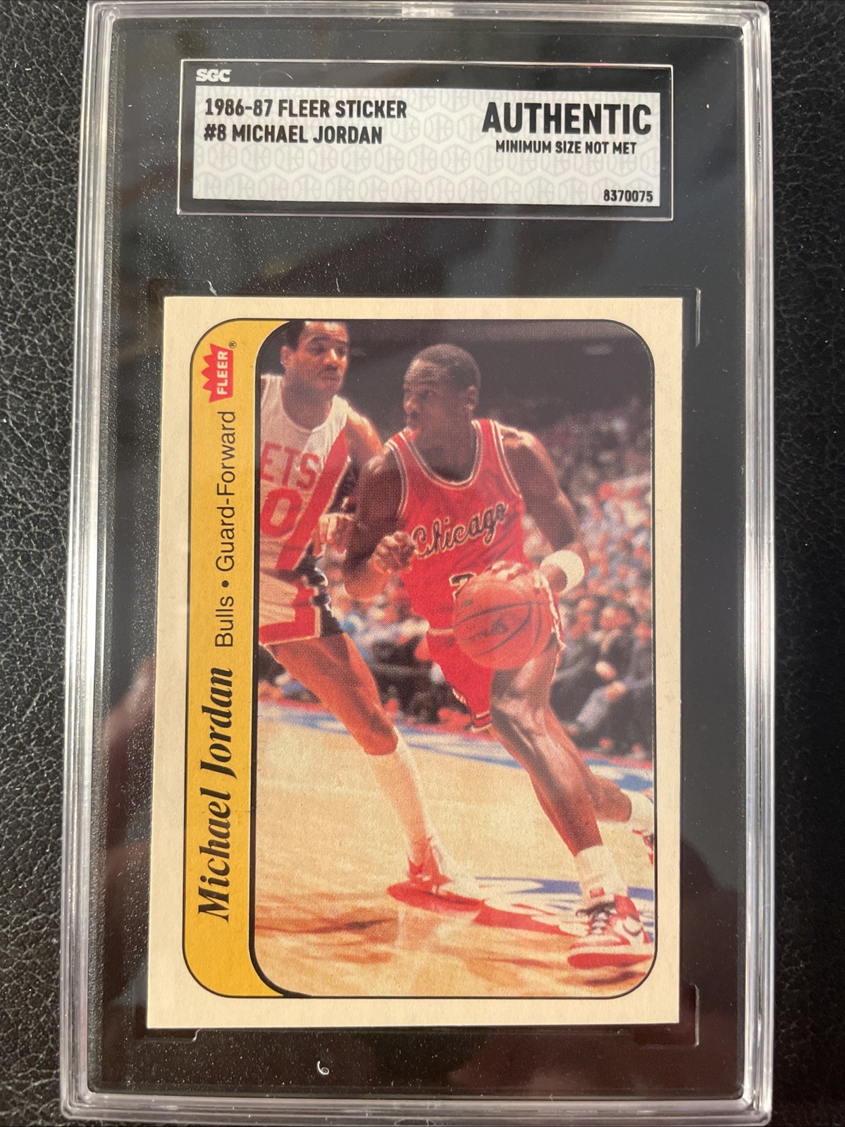 1986-87 Fleer - Stickers Michael Jordan #8 (RC)