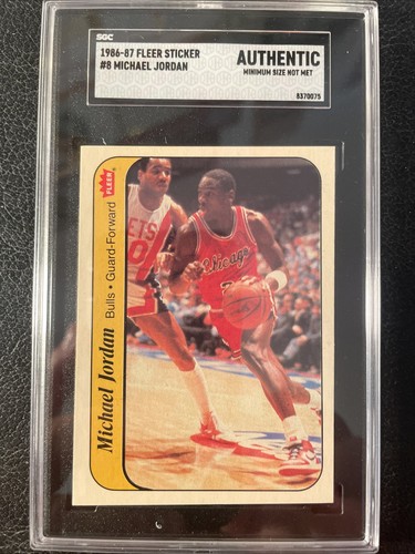 1986-87 Fleer - Stickers Michael Jordan #8 (RC)