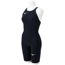 Mizuno GX LITE One Piece Swimsuit Half Suit for Girls Black/Navy Size 140NEW