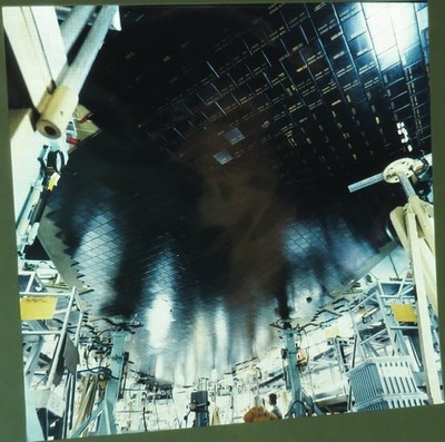 Photo Transparency Rockwell 8x10 Shuttle Construction Heat Tiles 80s NASA #3591B