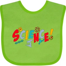 Inktastic Science! Science Shapes Baby Bib Future Scientist Biology Biologist