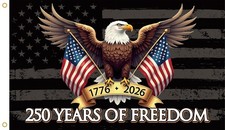250 Years of Freedom American Flag 3X5 Ft,250Th Anniversary USA 1776-2026, Patr