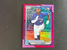 Andres Arias 2024 Bowman Chrome 1st Fuchsia Refractor RC Blue Jays 158/199 E94