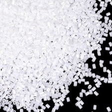 Yholin 6000pcs White bugle beads 3x2mm