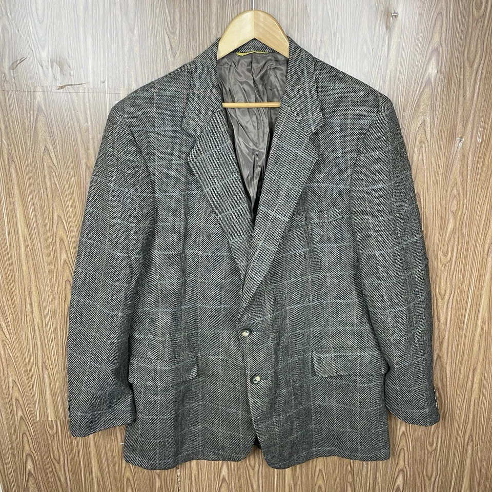 Abrigo Deportivo Kuppeheimer Edición Premier Para Hombre 46L Marrón Multicolor Cuadros Tweed Foto 2 de 4