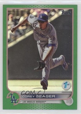 2022 Topps Series 1 1st Edition Green 34/150 Corey Seager #301 0i2d