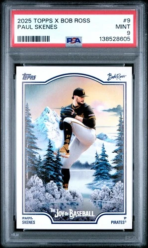 2025 Topps X Bob Ross The Joy Of Baseball #9 Paul Skenes PSA 9