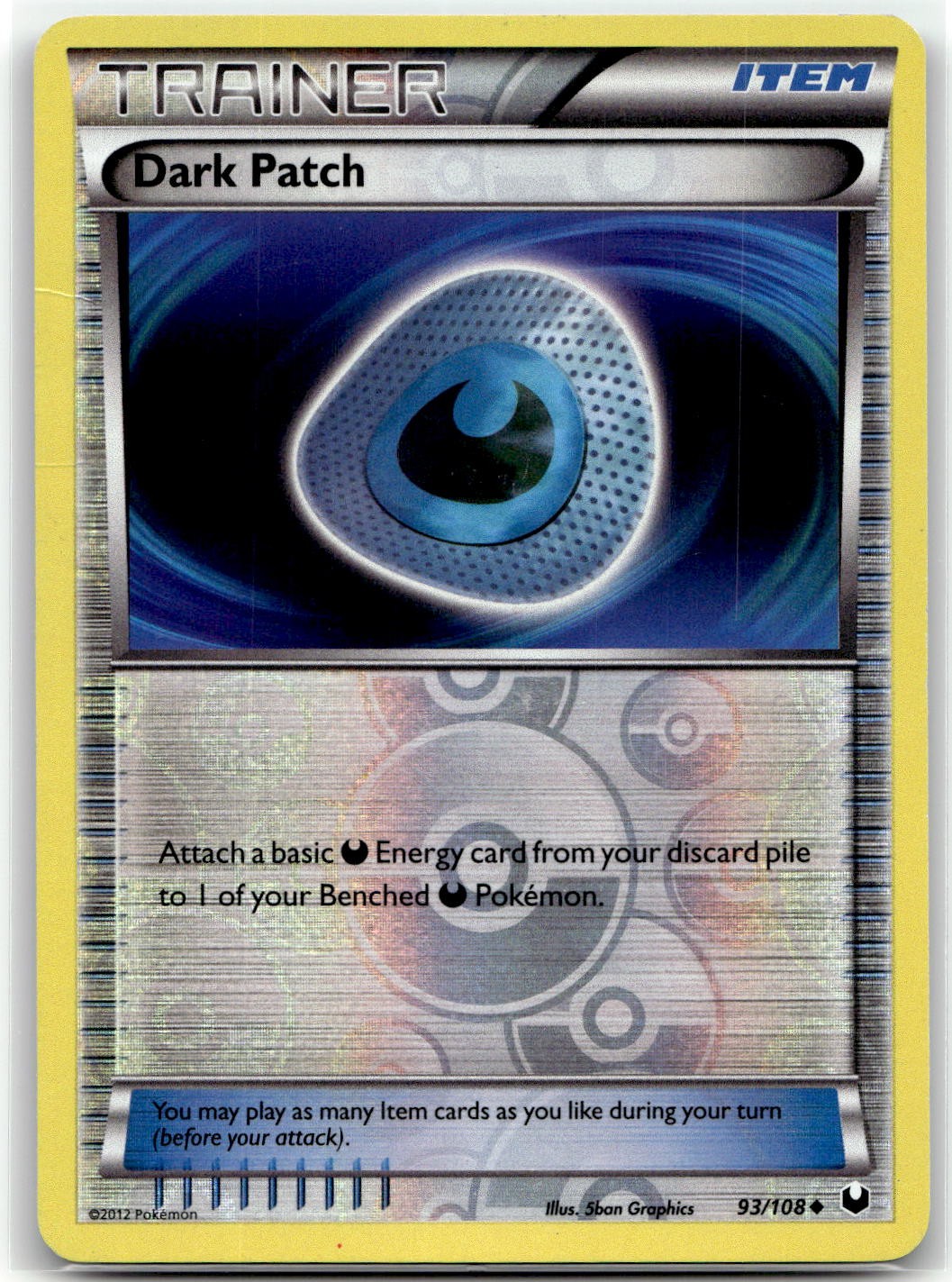 Dark Patch 93/108 Uncommon Dark Explorers Pokemon Reverse Holo LP