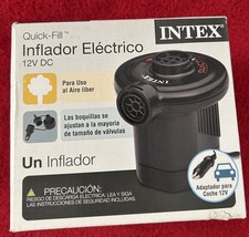 Intex Quick Fill DC Power 12V Electric Air Pump Car Plug With 3 Nozzles Camping