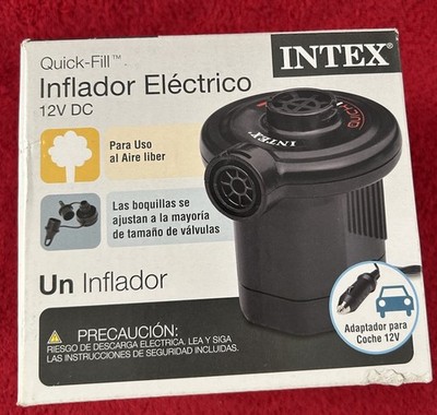Intex Quick Fill DC Power 12V Electric Air Pump Car Plug With 3 Nozzles Camping