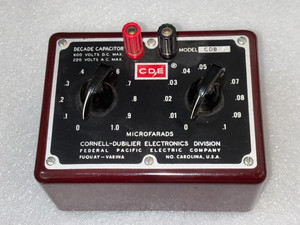 Cornell-Dubilier Electronics CDB3 Decade Capacitor Unit .01-.1 Mic Farad 3% Tol.
