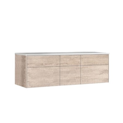STONEART Badmöbel Venice VE-1610pro, Eiche hell, 160x52cm Unterschrank