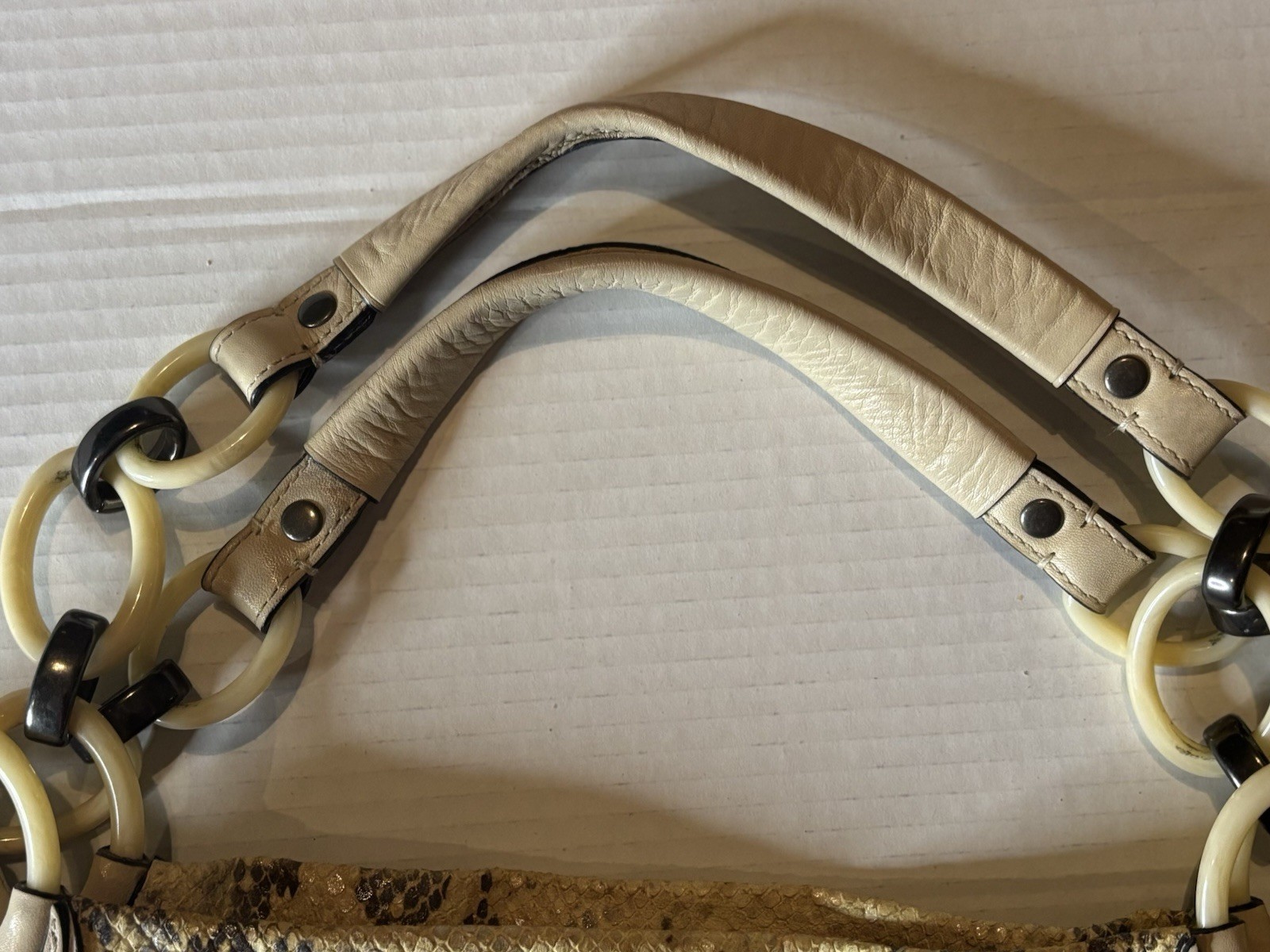 Coach Vintage Kristen Python Embossed Leather Tot… - image 7