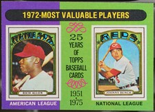 1975 Topps Baseball 1972 MVPs (Rich Allen / Johnny Bench) MVP #210 EX