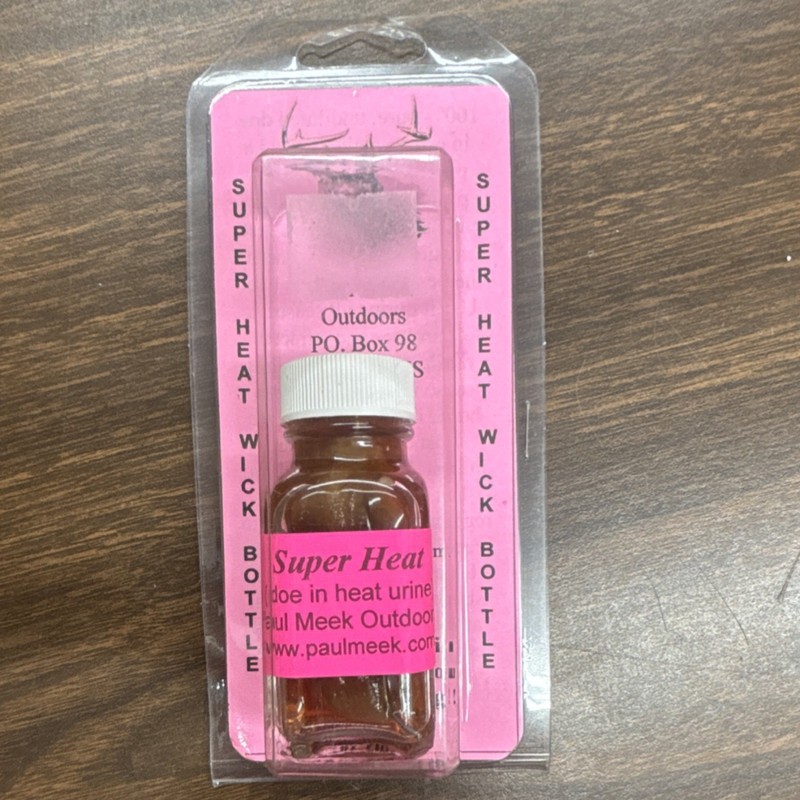 Paul Meek Outdoors Super Heat Wick Bottle Deer Lure Attractant Plastic