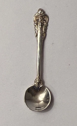 Wallace Grande Baroque Sterling Silver 2-1/2" Salt Spoon No Monogram