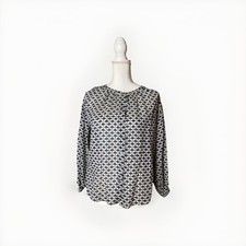 Velvet Graham & Spencer Womens Top Blouse Block Print XS