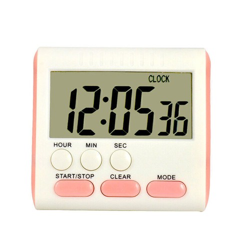 LCD Hour Minute Second Count Up Countdown Digital Kitchen Timer Loud Alarm - Picture 9 of 13