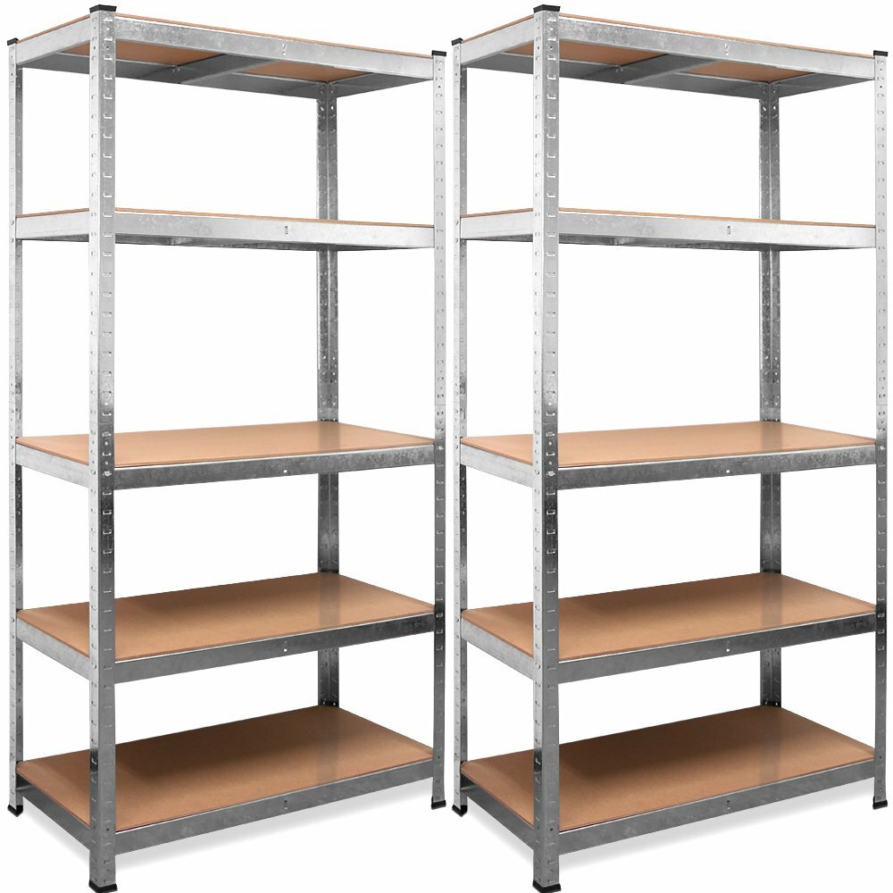 Set de 2 Estanterias Metalicas Galvanizadas 875kg 5 Baldas (2 unidades)