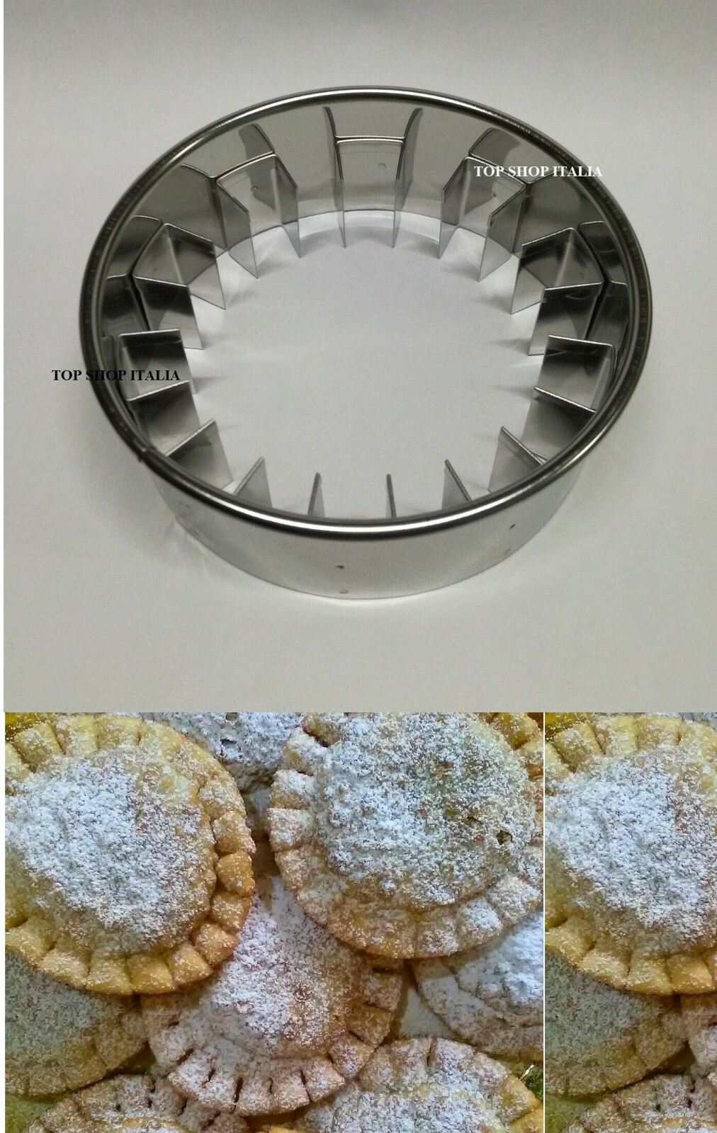 FORMA STAMPO TAGLIAPASTA DM.8 ACCIAIO PER PASTICELLE CALZONCELLI  10  2023