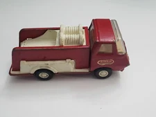 TONKA Mini Red FIRE HOSE TRUCK Vintage Pressed Metal Pre-Owned - Very Nice Shape