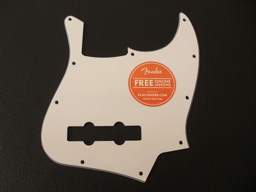 Golpeador de bajos Fender Squier Affinity 3-CAPAS J BLANCO ~ Bajo de jazz caja abierta - Imagen 9 de 12