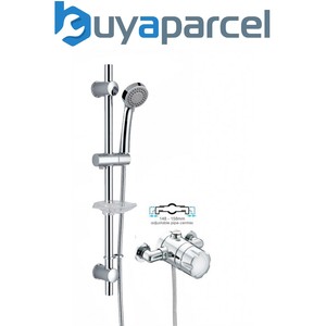Bristan Sirrus Gummers Opac Exposed Thermostatic Mixer Shower + Riser Rail