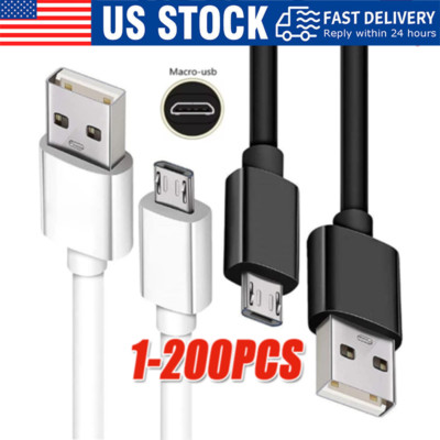 3/6ft Micro USB Fast Charging Cable Cord For Samsung Android Phone Charger LOT
