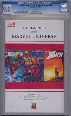 OFFICIAL INDEX TO THE MARVEL UNIVERSE #11 - CGC 9.8 - IRON MAN - SPIDER-MAN
