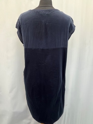 Jigsaw Women's Navy Blue Sleeveless Cotton Silk Dress Size S - Picture 5 of 7