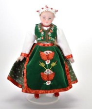  Kalotasze- BAMBOLA IN PORCELLANA ATLAS NEI COSTUMI TRADIZIONALI UNGHERESI - 002