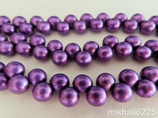 25 6mm Czech Glass Top Hole Round Beads: Saturated Metallic Bodacious