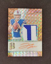 2018 Panini Spectra Josh Allen Rookie Patch Auto Neon Orange 5/5