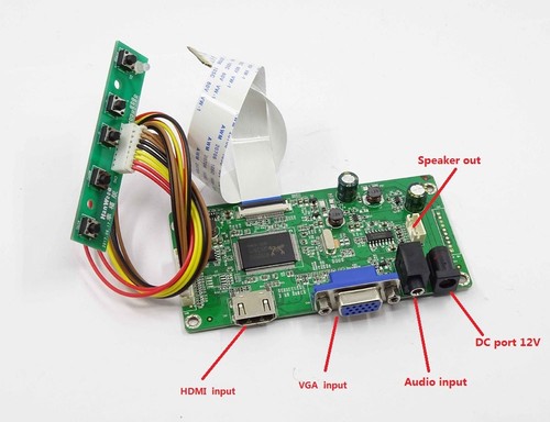Płytka kontrolera EDP LED LCD VGA HDMI do ekranu LP125WF1-SPA1 1920x1080 12,5 cala - Zdjęcie 2 z 4
