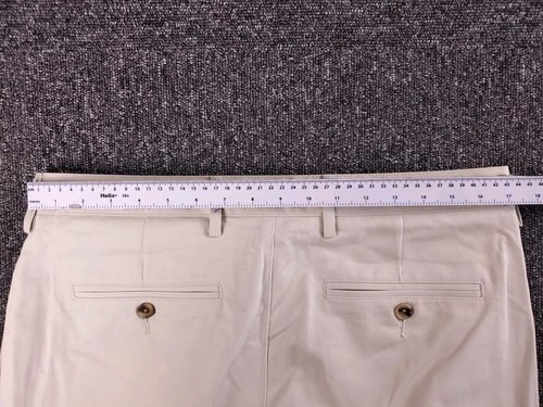 Lands End Chino Trousers Men W34 L32 Beige Straight Leg - Picture 5 of 8