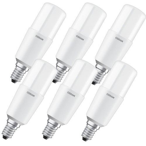 6 x Osram LED Star Stick Röhre T37 Lampe 10W = 75W E14 1055lm warmweiß